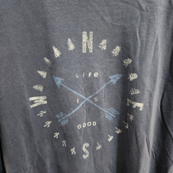 Lot of x2 Life is Good Crusher Tee Short Sleeve T Shirt Compass Size XL SEE PICS - Picture 16 of 16